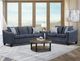 Delta Furniture Manufacturing Hershey Navy Loveseat-1