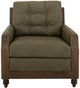 International Furniture Direct Xel-Ha II Dark Hay Brown/Green Accent Chair-1