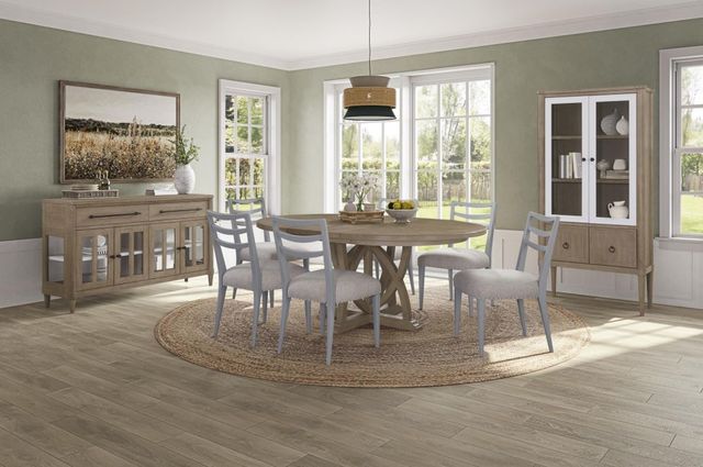 Bernards Citrus Heights Sand Round Dining Table-1