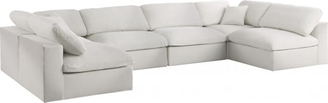 Meridian Furniture Serene 6-Piece Cream Modular Sectional-0