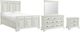 Elements International Bridgestone 4-Piece Antique White King Bed Set-0