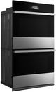 Jennair® NOIR™ 30" Stainless Steel Double Electric Wall Oven with V2™ Vertical Dual-Fan True Convection-3