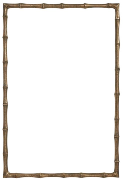 Uttermost® Brass Bamboo Antique Brass Rectangle Mirror-0