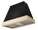 AGA Euclid 36" Black Wall Mounted Range Hood  with Polished Brass Trim-0