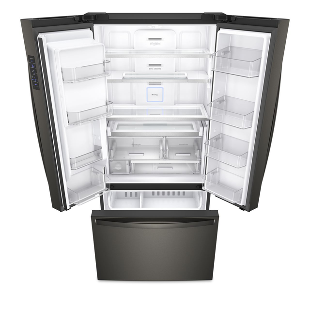 Whirlpool® 23.8 Cu. Ft. Counter Depth French Door Refrigerator-Fingerprint Resistant Black Stainless-3
