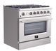 FORNO® Alta Qualita 36" Stainless Steel Freestanding Natural Gas Range-1