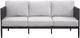 John Thomas Furniture® Parks Black/Gray Rattan Outdoor Olympic Sofa-1