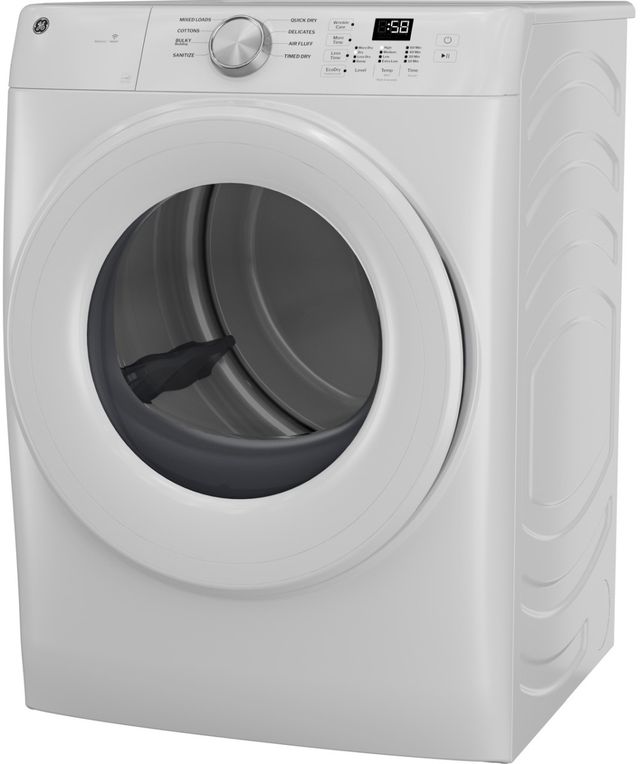 GE® SmartHQ™ 7.8 Cu. Ft. White Electric Dryer-3