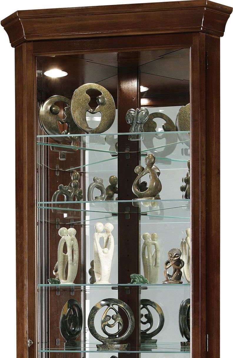 Howard Miller Drake Cherry Bordeaux Curio Cabinet The Furniture Connection Rolla ND