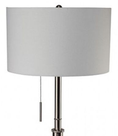 Furniture of America® Zaya Brushed Steel Floor Lamp-1