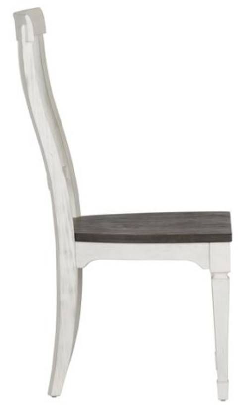 Clearance Liberty Furniture Allyson Park Charcoal/Wirebrushed White Side Chair-3