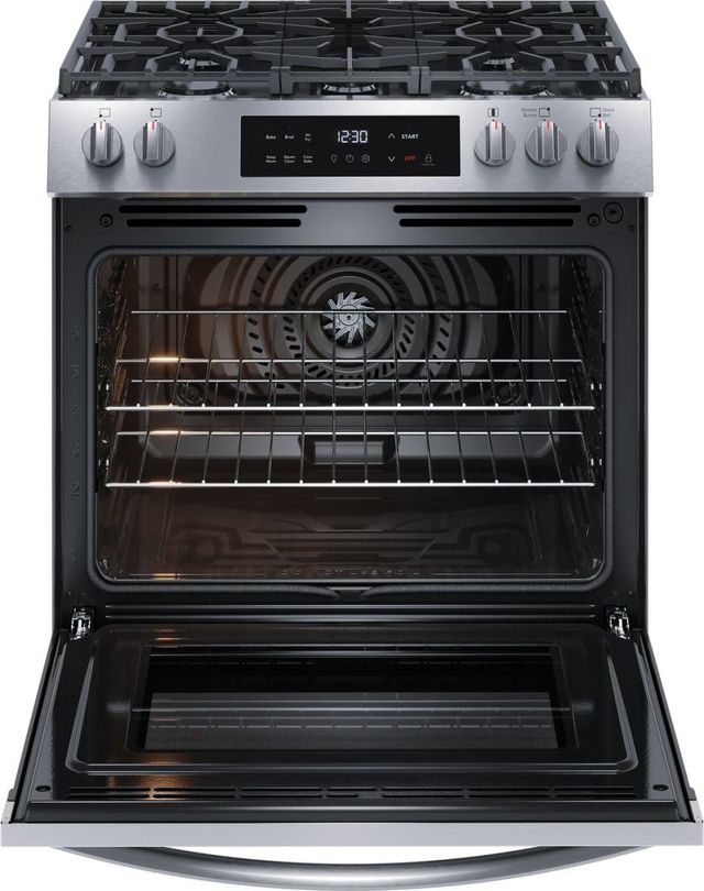 Frigidaire® 30" Stainless Steel Freestanding Front Control Gas Range with Air Fry-1