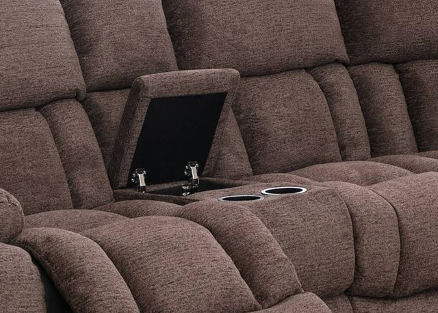 Mazin Furniture Presley Brown Power Reclining 3-Piece Modular Sectional with Consoles-2