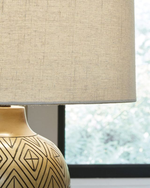 Signature Design by Ashley® Jairgan Tan/Black Table Lamp-3