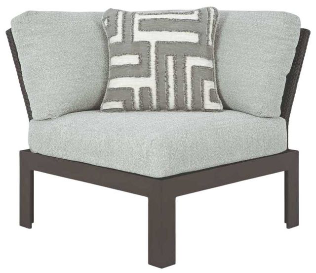 Signature Design by Ashley® Beachloft 6-Piece Black/Gray Aluminum/Fabric Outdoor Sectional-2