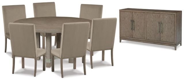 Signature Design by Ashley® Chrestner 8-Piece Gray Dining Set-0