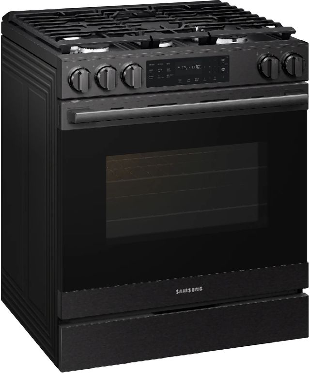 Samsung Bespoke Smart 30'' Fingerprint Resistant Matte Black Stainless Steel Gas Slide In Gas Range-3