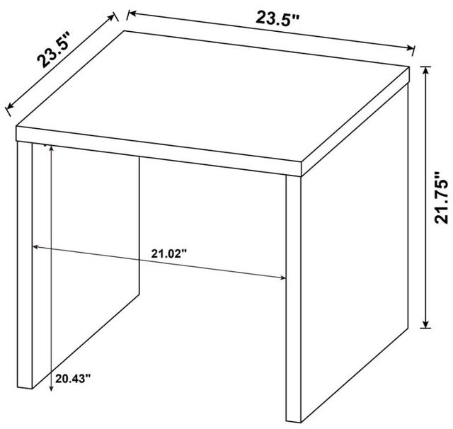 Coaster® Knapp Black Square Side End Table -3