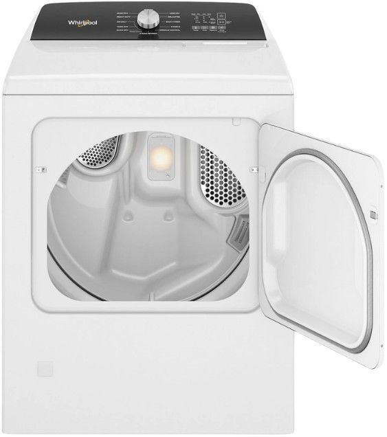 Whirlpool® 7.0 Cu. Ft. White Front Load Gas Moisture Sensing Dryer with Steam-1