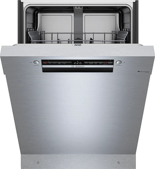 Bosch® 100 Series 24" Stainless Steel Front Control Built-In Dishwasher-2