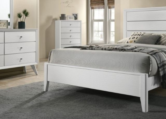 Furniture of America® Dortmund 4-Piece White Queen Bedroom Set-3