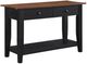 Steve Silver Co. Joplin Walnut Sofa Table with Ebony Base-0