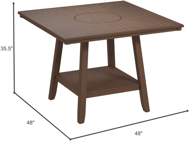 Emerald Home Seneca Brown Gathering Height Table-2