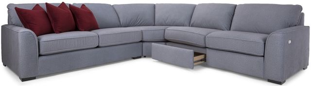 Decor-Rest® Furniture LTD 2786 3 Piece Gray Power Reclining Sectional-1