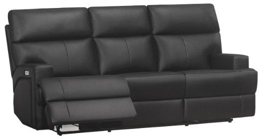 Mazin Furniture Sethos Black Power Reclining Sofa-1