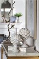 A & B Home Albinia White 10" Large Artichoke Decorative Object-2