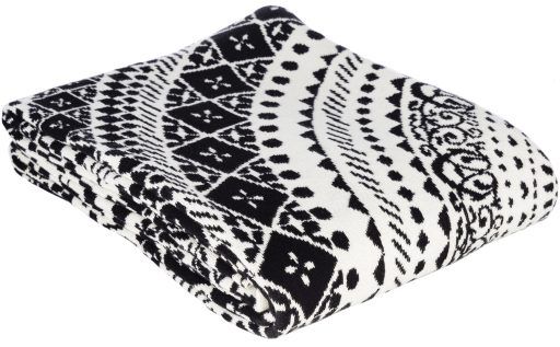 Surya Ekena Black 50"x60" Throw Blanket-3