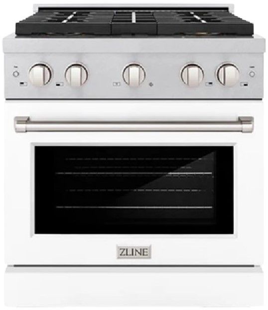 ZLINE Paramount 30" 4.2 cu. ft. Satin Stainless Steel Paramount Dual Fuel Range with 4 Burner DuoPro™ Cooktop and Electric Convection Oven-0