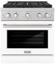 ZLINE Paramount 30" 4.2 cu. ft. Satin Stainless Steel Paramount Dual Fuel Range with 4 Burner DuoPro™ Cooktop and Electric Convection Oven-0