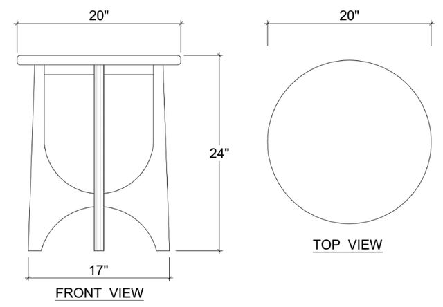 Bramble Customizable Vannes Round End Table-2