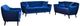 Mazin Furniture Odette Blue Velvet Sofa-1