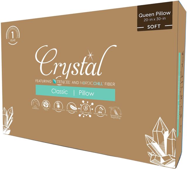 Protect-A-Bed® Naturals White Crystal Classic Queen Pillow-0
