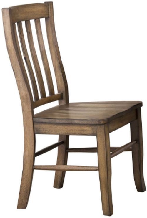 Winners Only® Carmel Rustic Brown Rake Dining Side Chair-0