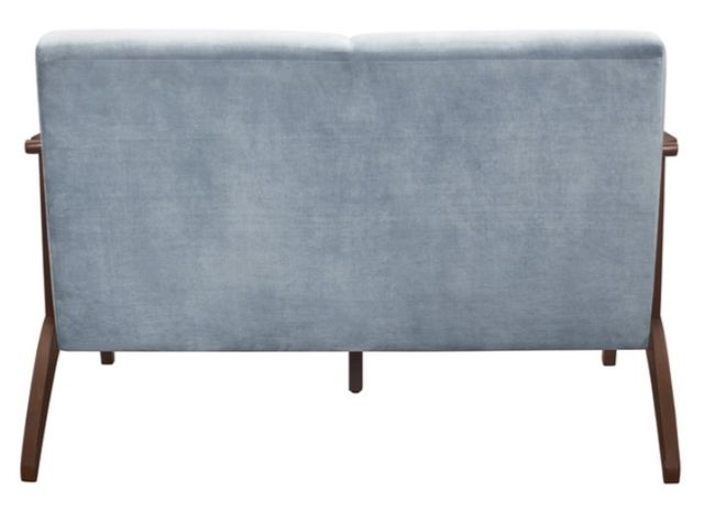 Homelegance® Carlson Blue Gray/Dark Walnut Loveseat-3