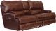 Catnapper® Wembley Walnut Leather Lay Flat Reclining Console Loveseat-0