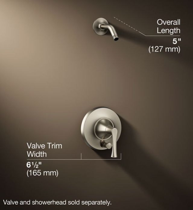KOHLER® Buckley™ Rite-Temp® Vibrant Brushed Nickel Shower Trim Kit with Push-Button Diverter-2