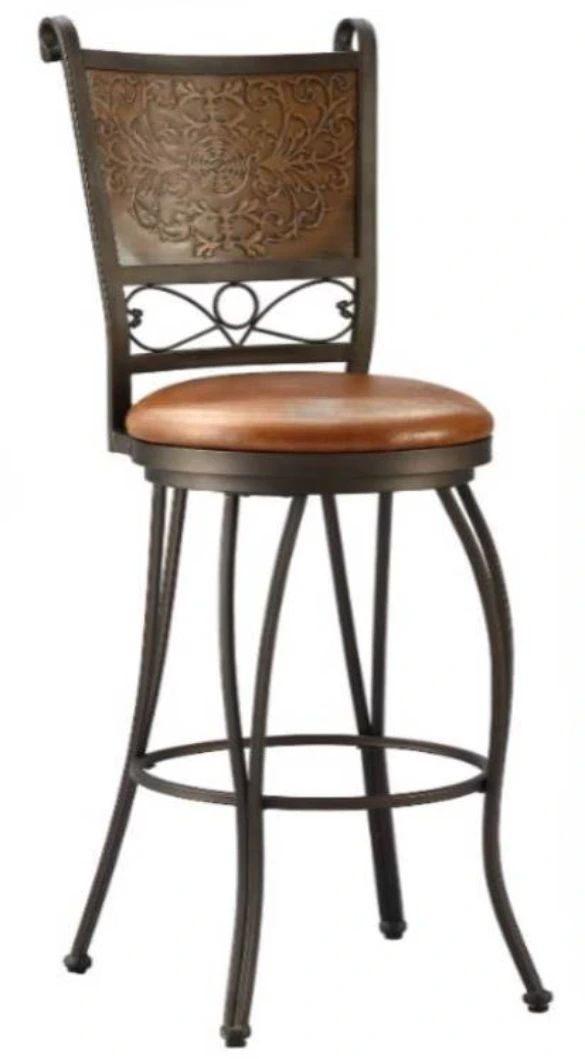 Powell® Bernet Bronze/Copper Stamped Bar Stool-0
