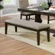 Furniture of America® Faulk 6-Piece Espresso Dining Table Set with Warm Gray Side Chair-3