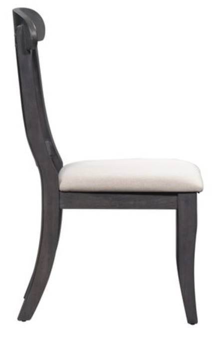 Liberty Furniture Ocean Isle Slate/Weathered Pine Upholstered X Back Side Chair-2