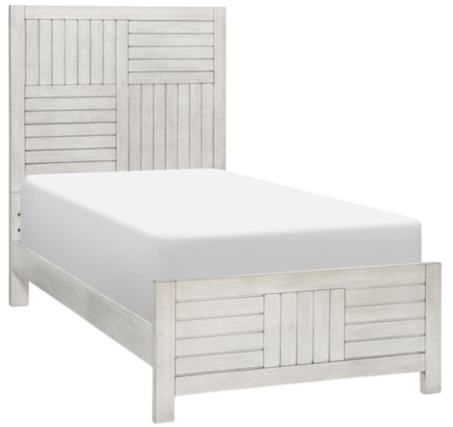 Legacy Kids Teen Summer Camp Stone Path Gray Twin Youth Panel Bed-0