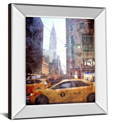 Classy Art Rainy Madison Ave by Acosta Mirror Framed Wall Art-0