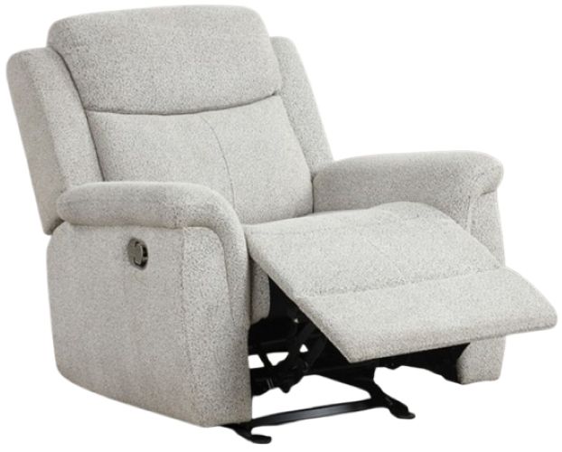 Furniture of America® Sandbach Light Gray Manual Glider Recliner-0