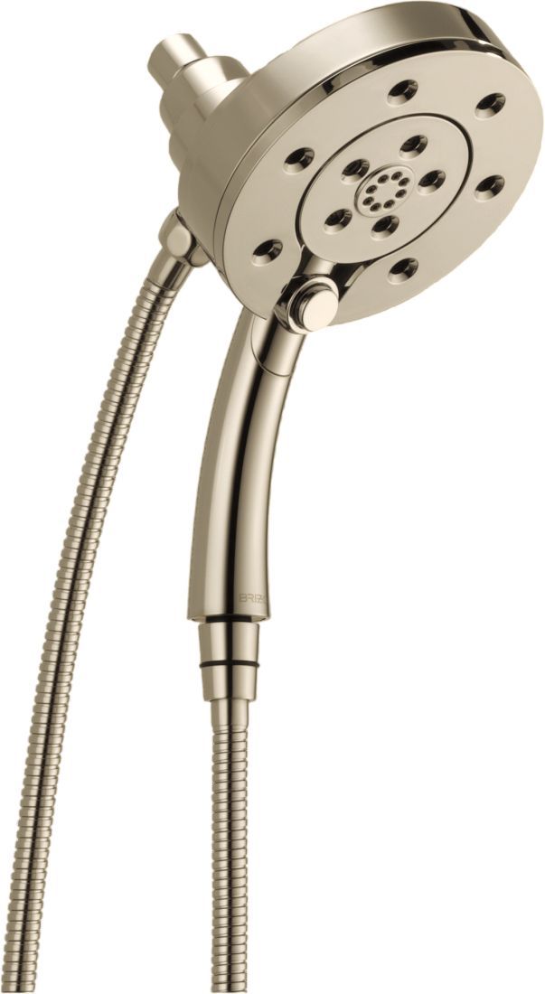 Brizo Essential™ Brilliance® Polished Nickel Classic Linear Round H2Okinetic® Multi-Function Hydrati® 2-in-1 Shower-0