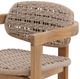 Dovetail Furniture Jovita Beige/Natural Teak/Wicker Outdoor Dining Chair-5
