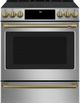 Café™ Brushed Brass Front Control Electric Knobs and Handle Kit-2