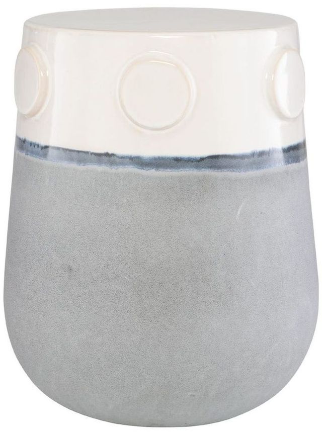 Uttermost® Mulvane Blue Gray/Off-White Ceramic Outdoor Garden Stool-0
